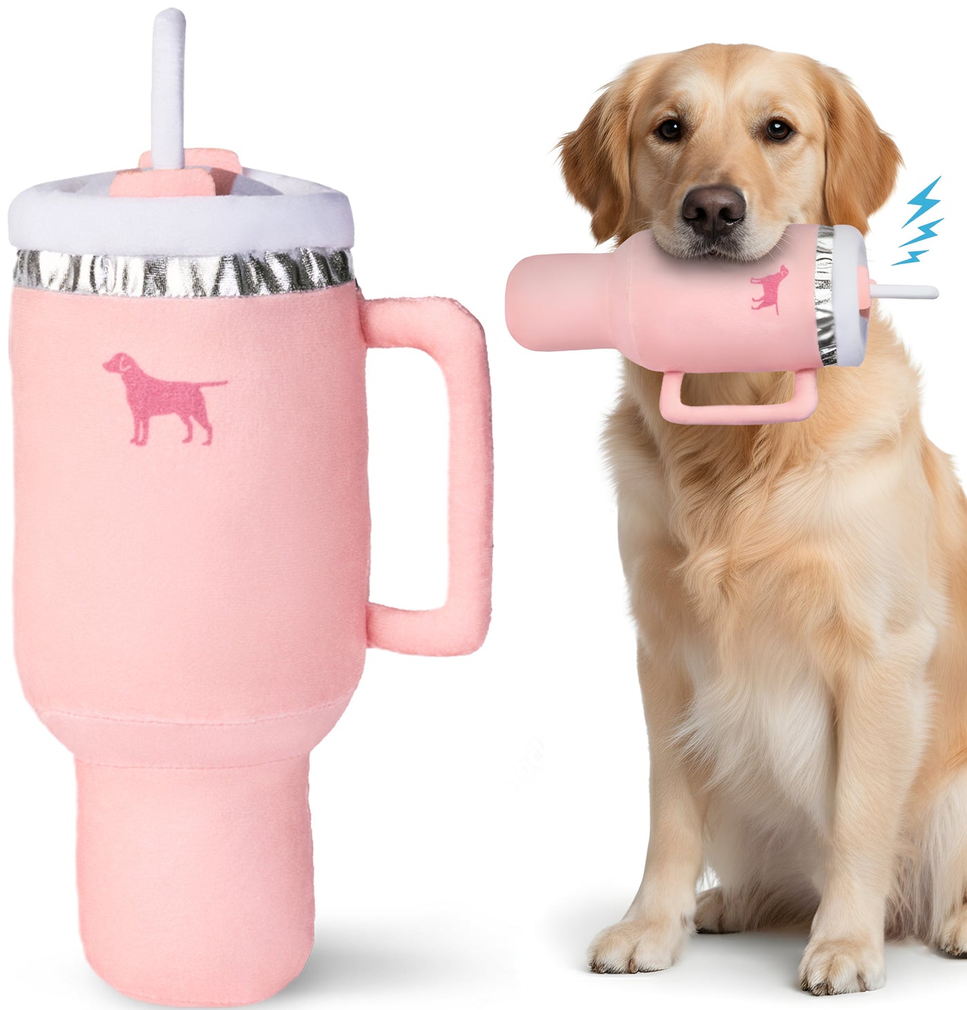 [New] PUPROAR Pup Cup Tumbler Squeaky Plush Dog Toy