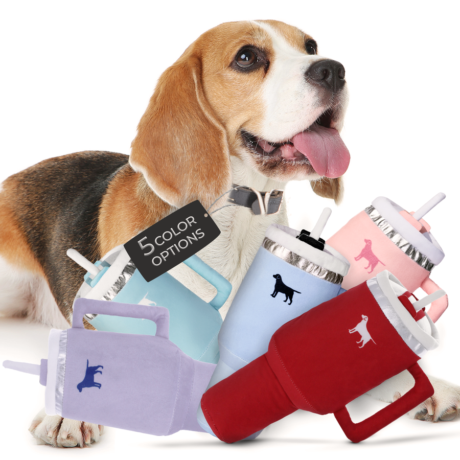 [New] PUPROAR Pup Cup Tumbler Squeaky Plush Dog Toy