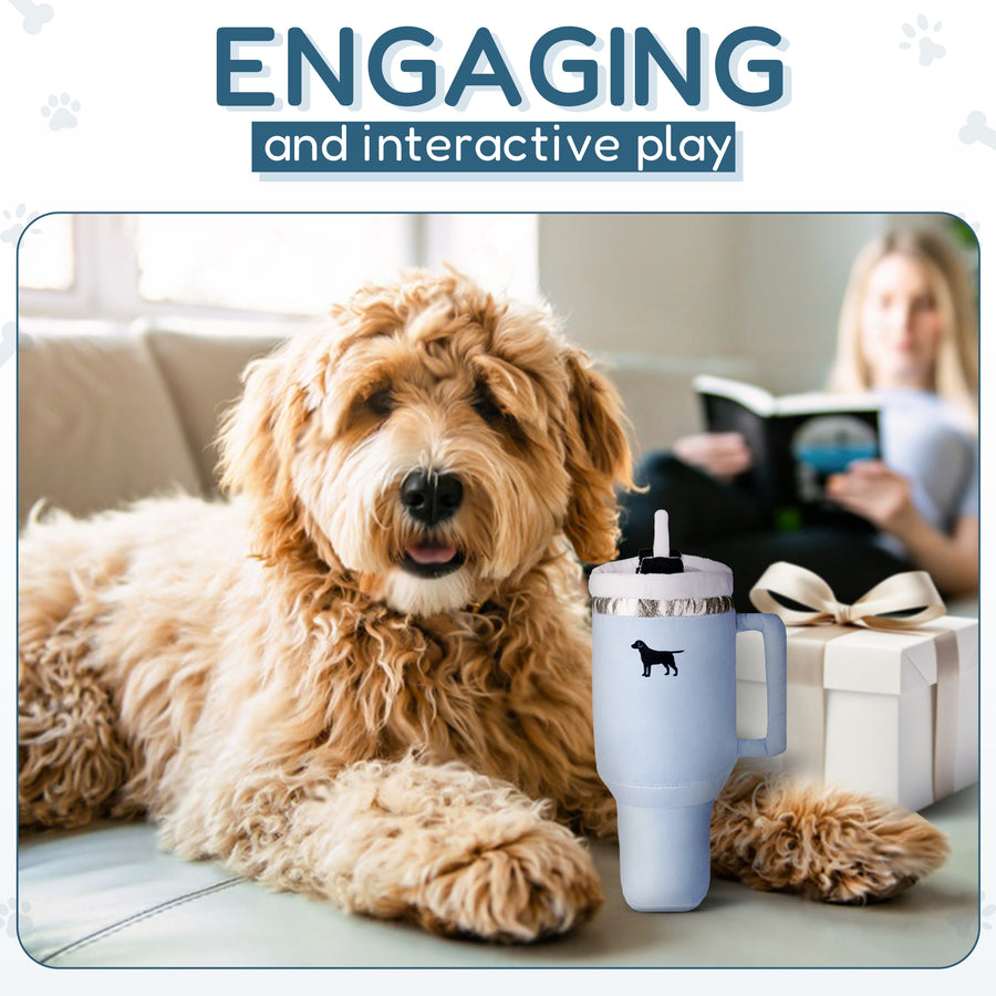 [New] PUPROAR Pup Cup Tumbler Squeaky Plush Dog Toy