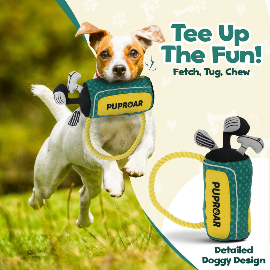 [New] PUPROAR Golf Squeaky Plush Dog Toy